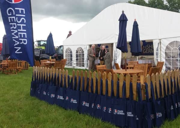Beds Young Farmers' Rally - the Fisher German stand