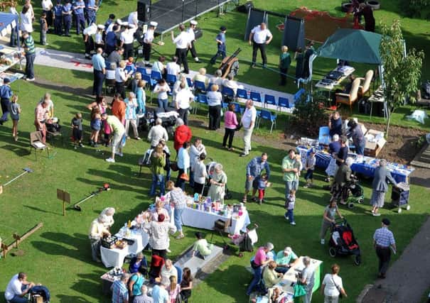 St Andrew's Country Fayre - a view from the tower.