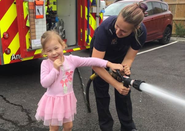 Biggleswade fire service visit to Busy Bees
