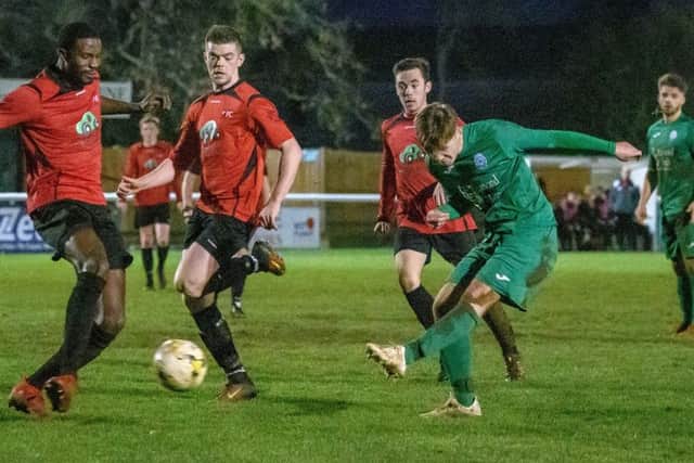 Biggleswade FC v Tring. Picture: Guy Wills.