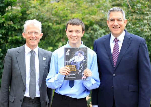 William with Hft chief executive, Robert Longley-Cook (left), and managing director of Tunstall, Gavin Bashar.
