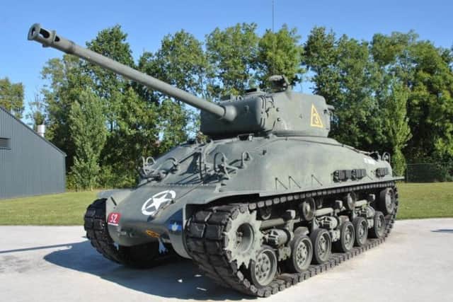 An American Sherman tank at the Zeeland Museum