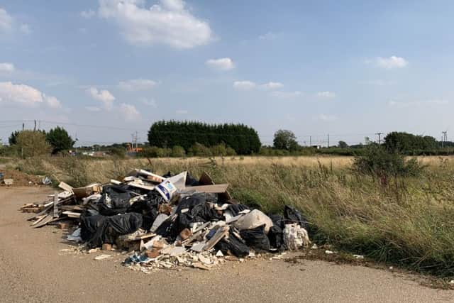 Biggleswade fly-tipping. Credit: Dr Hayley Whitaker.