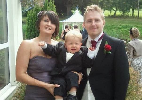 Mathew Geaves with his wife Zoe and son Joshua.