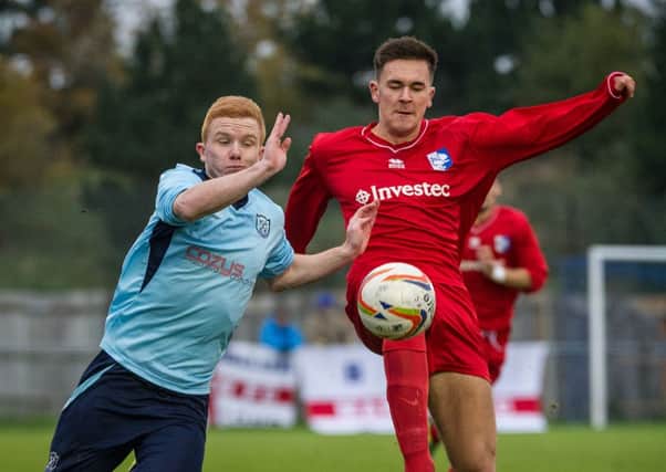 Jonny McNamara in action for Arlesey against Marlow