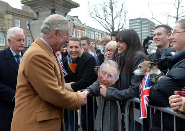 Prince Charles goes on walkabout.