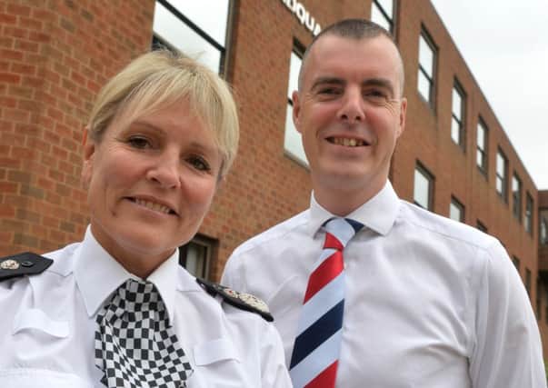 MBTC-10-07-13- Chief Constable Colette Paul . Bedfordshire Police HQ Kempston.
b13-673
Chief Constable Colette Paul with PCC Olly Martins. ENGPNL00120131007130602