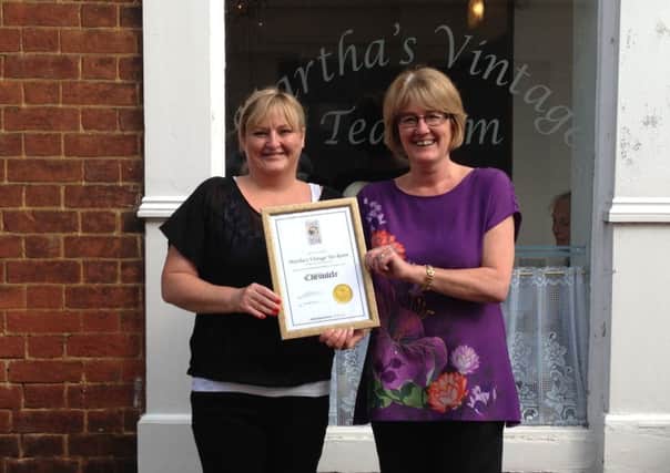 Martha's Vintage Tea Rooms wins the Cafe of the Year 2014