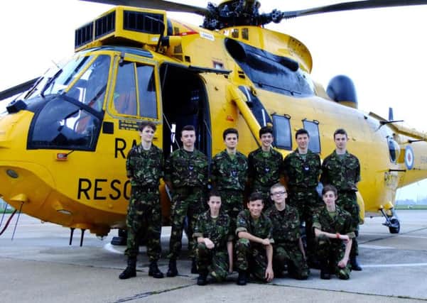 The Sandy cadets gained some valuable helicopter experience