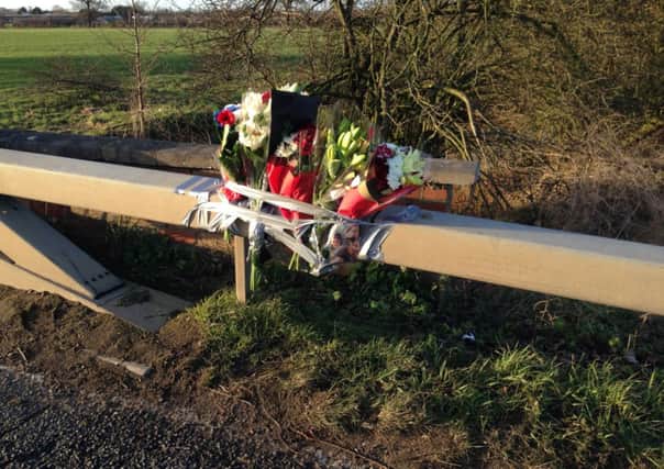 Flower tributes to Jack Noades who tragically died on New Year's Day