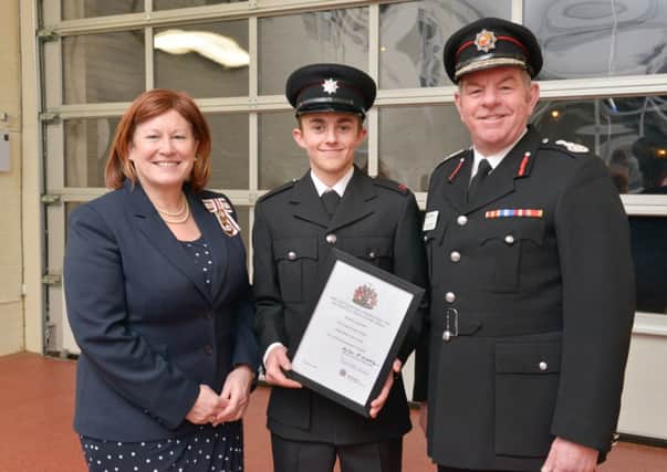 Connor Walker is the first in the country to be appointed as a Lord-Lieutenants Fire Cadet