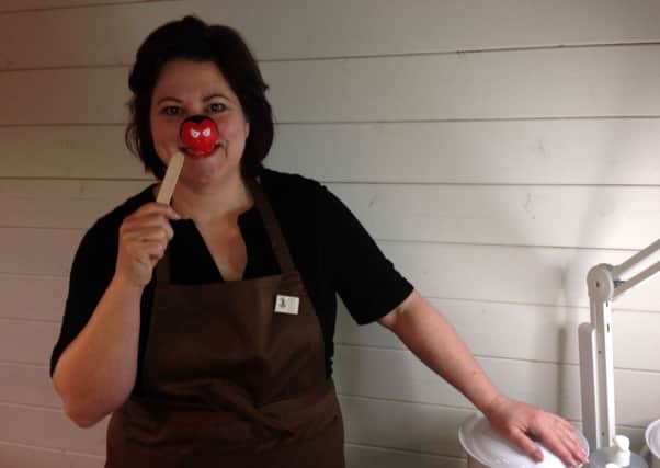 Sarah Panter of Gorilla Warfare is asking men to get their nostrils waxed for Red Nose Day.