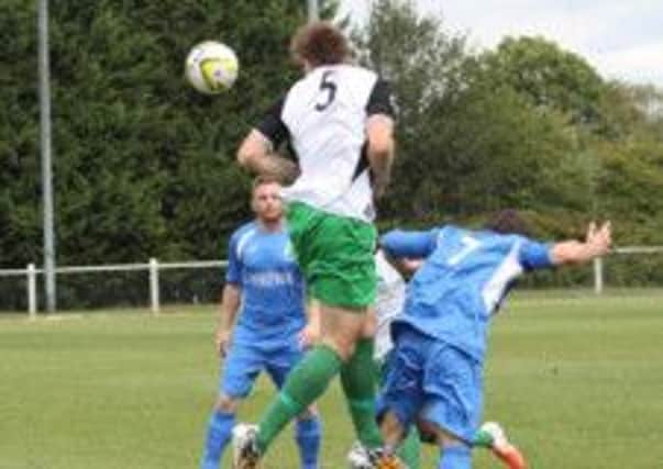 Callum Wright in action for Leverstock Green. Picture (c) Alan Lee