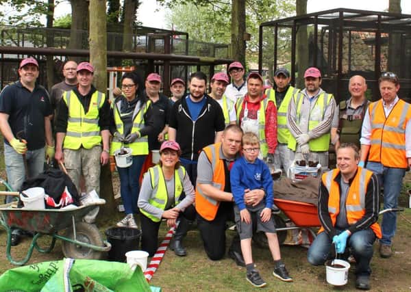 Volunteers prepared the zoo for a day out for children with complex genetic conditions that Great Northern is sponsoring