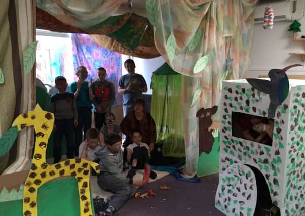 Children at Ivel Valley School enjoy 'Build a Den Day'