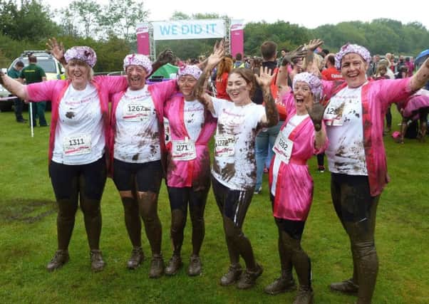 Biggleswade AC athletes in Race for Life Pretty Muddy, Bedford. PNL-150617-152157002