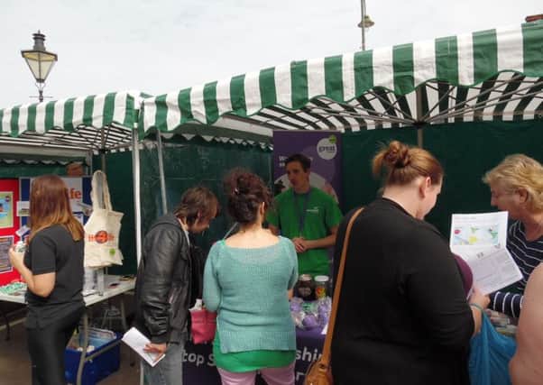 A busy stall at the engagement day