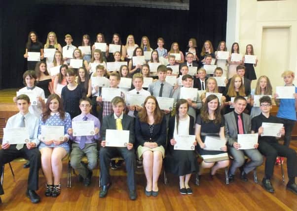 Stratton Upper School Year 9 award winners.