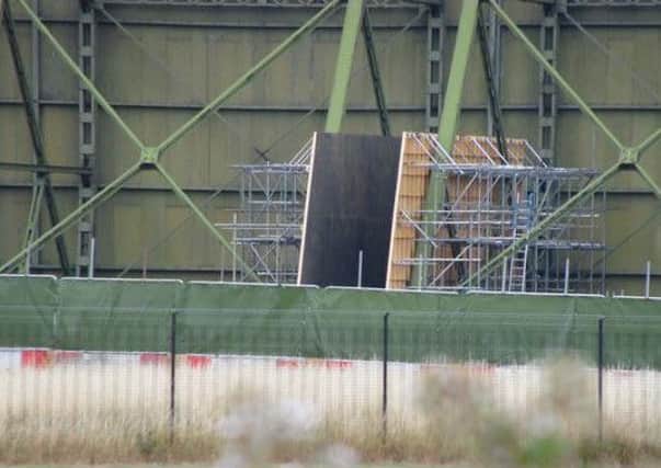 Is it a rebel base? A part of what is believed to be the new Star Wars set at Cardington