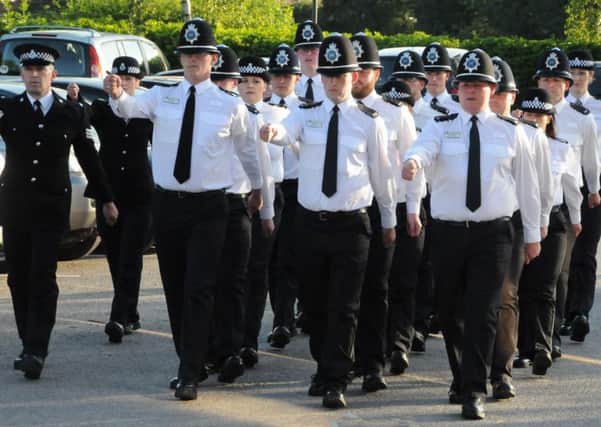 Police officers at their passing out parade