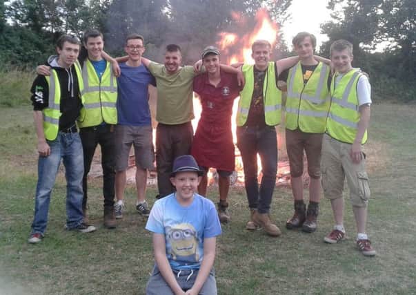 A 48-hour bonfire was held by the scout network to raise money for Evan who suffers with liver cancer