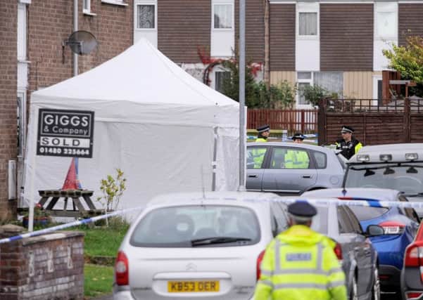 The scene of the shooting in St Neots
