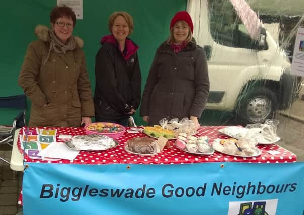Biggleswade Good Neighbours cake stall - Tracey Biernis, Wendy Presland and Jackie Hamilton.
