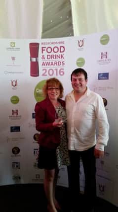 Phil Jellis and partner Charlie who won Best Independendent Food Retailer of the Year at the Bedfordshire Food and Drink Awards.