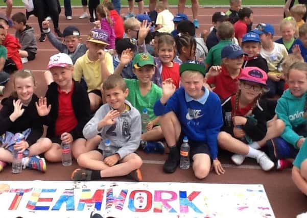Great Barford Lower sports day - one of the banners