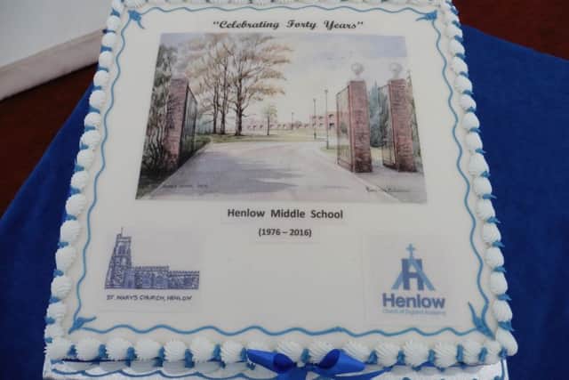 Henlow Academy 40th anniversary cake
