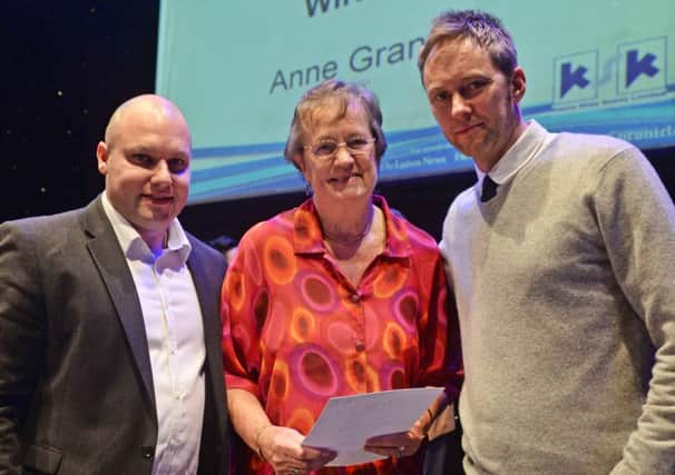 Pride in Bedfordshire winner of Unsung Heroine Anne Grant receives her award