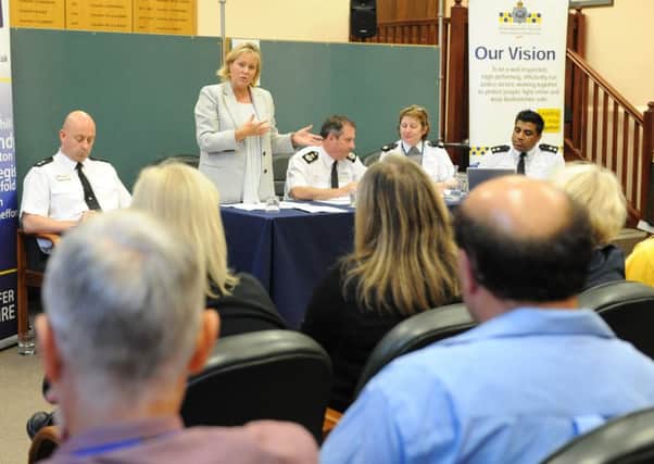 Policing meeting in Biggleswade on 20/9/16 hosted by PCC Kathryn Holloway