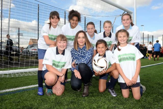 Victoria Pendleton opens the new sports hub at Etonbury Academy