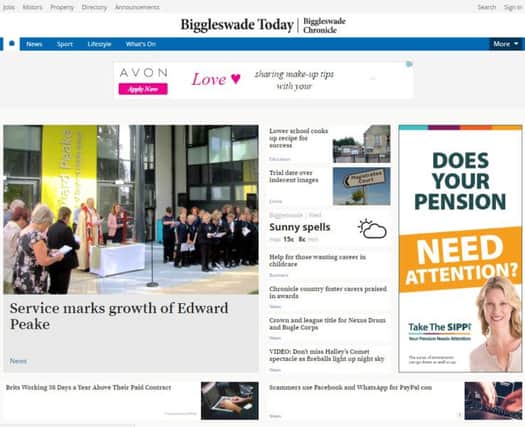 New-look website for the Biggleswade Chronicle