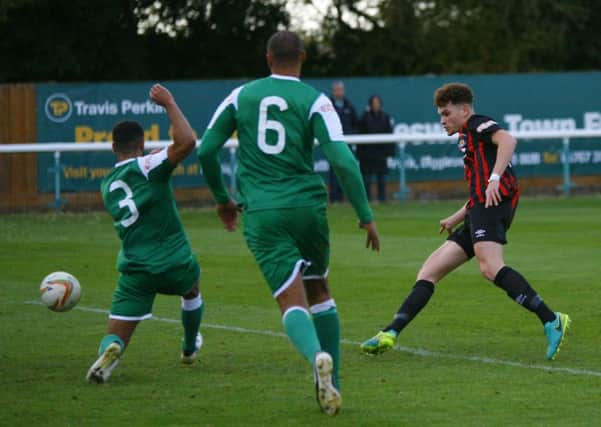 Action from Biggleswade Town v Dunstable Town.