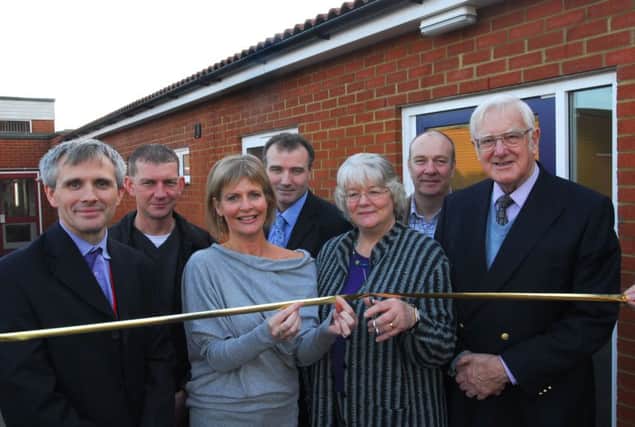 Ruth Burmo, centre right, at the opening of new pre-school at Potton Lower School in December 2009.