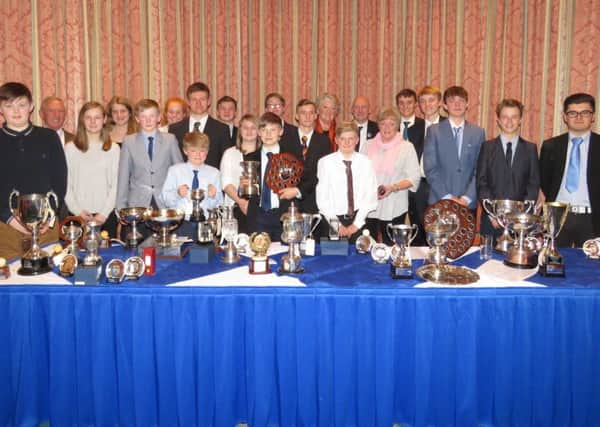 John O'Gaunt Junior Section Trophy winners at their AGM. PNL-170102-160555002