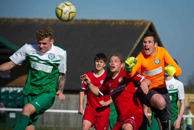 Biggleswade FC v Risborough. Picture: Guy Wills.