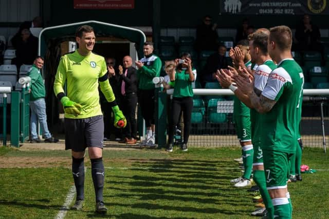 Ian Brown is given a guard of honour. Picture: Guy Wills.