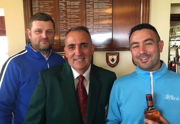 John O'Gaunt GC Grouse Trophy winners: From left Adam Woods, Dave Wilsher, Captain and Chris Treadwell. PNL-170305-145537002