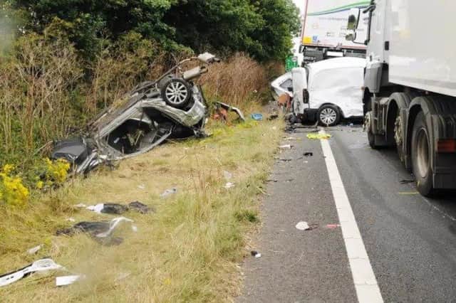 HORRIFIC: The scene of the crash
