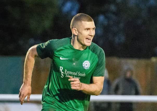 Tom Cookman of Biggleswade FC. Picture: Guy Wills.
